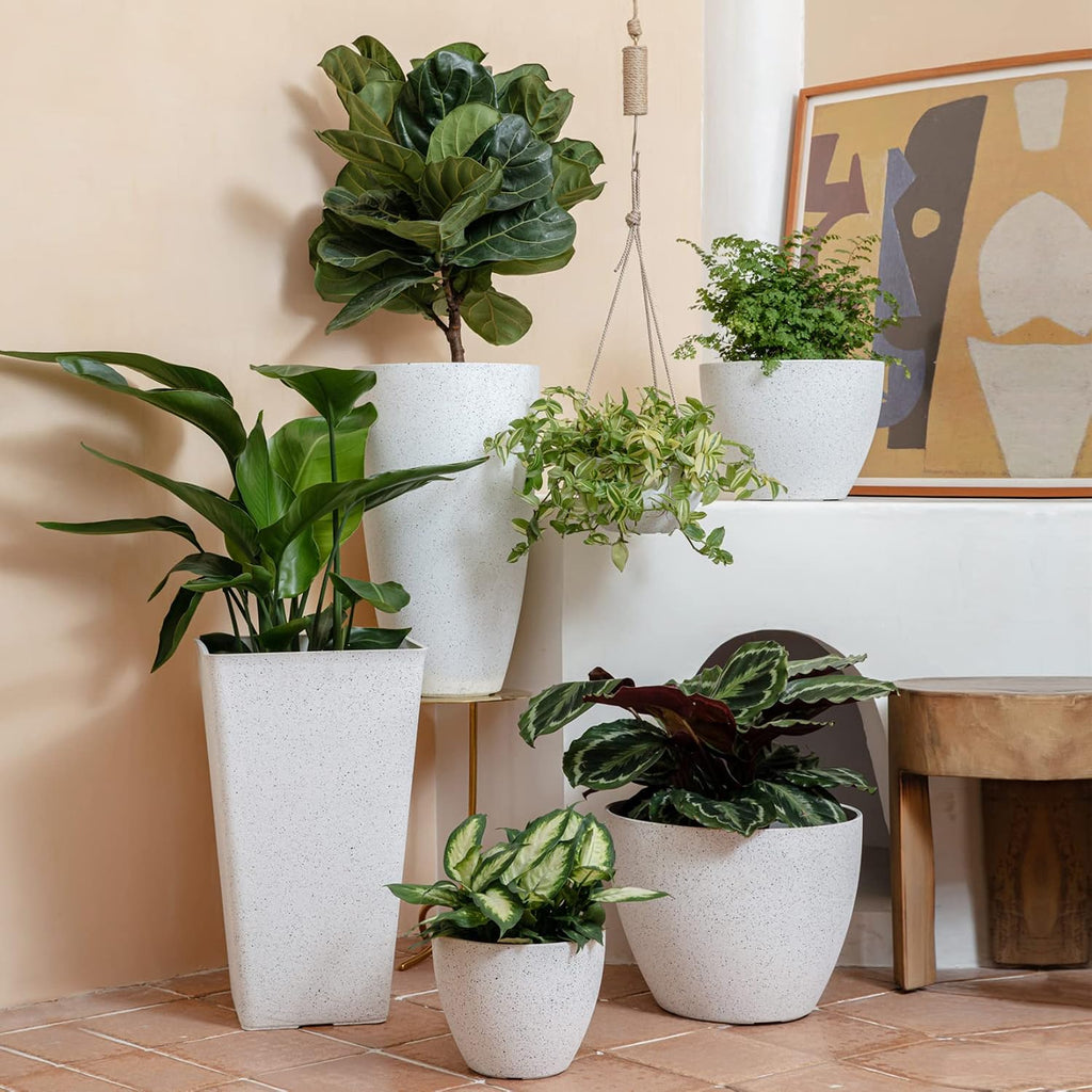 Large Hanging Planters for Outdoor Plants, Set of 2,13 Inch