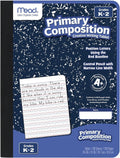Primary Composition Book, Primary Ruled Journal, Grades K-2, 7-1/2" X 9-3/4", 100 Sheets, Blue Marble (09902)