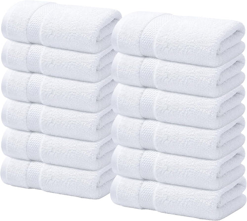 100% Cotton Luxury Wash Cloths for Showering - 12 Pack