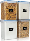 5.2L Flour Sugar Storage Containers, 4 PCS, Blue