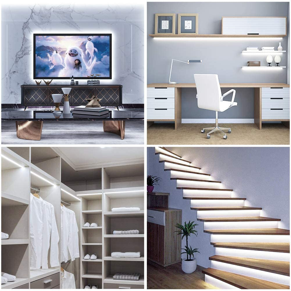 Govee Cool White LED Strip Lights 16.4Ft with Control Box, 6500K, Dimmable