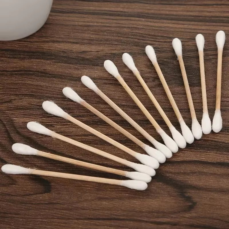 500Pcs 5 Packs Double-Ended Cotton Swabs, Baby Cotton Swabs, Ear Cleaning Sticks, Healthy Cleaning Tools