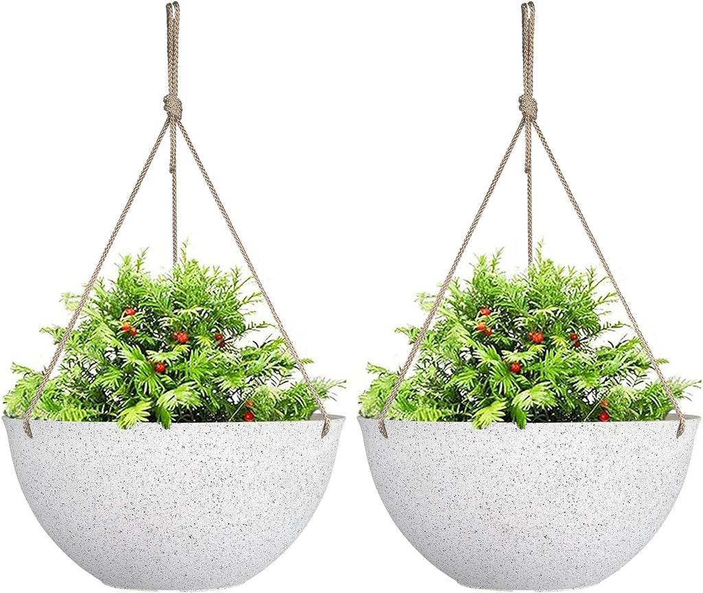 Large Hanging Planters for Outdoor Plants, Set of 2,13 Inch