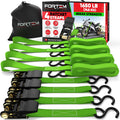 Ratchet Straps - Tie down Strap Set, 4 Pack, 1650Lb Break Strength