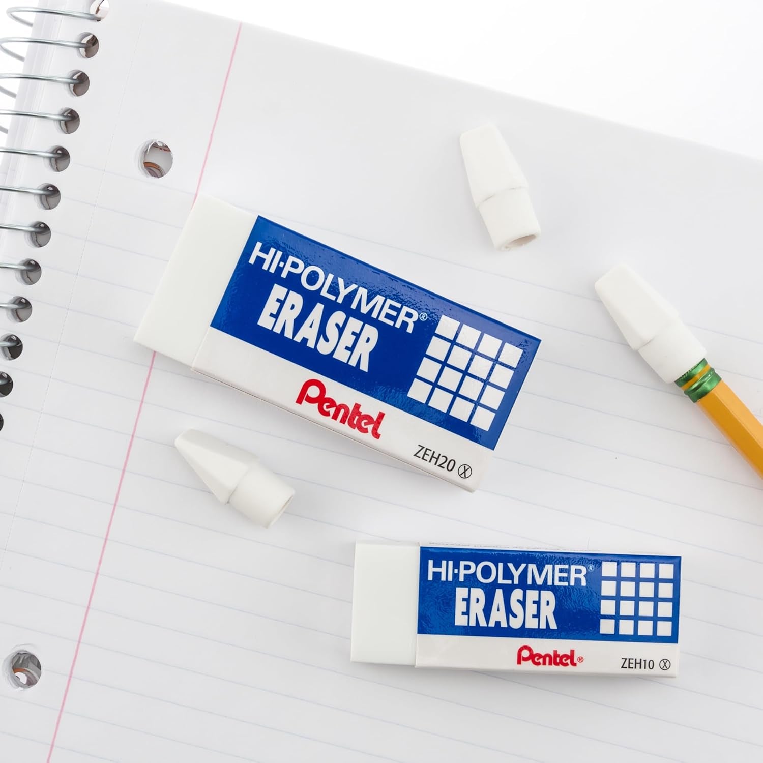 Hi-Polymer Block Eraser, Large, White, Pack of 10 Erasers