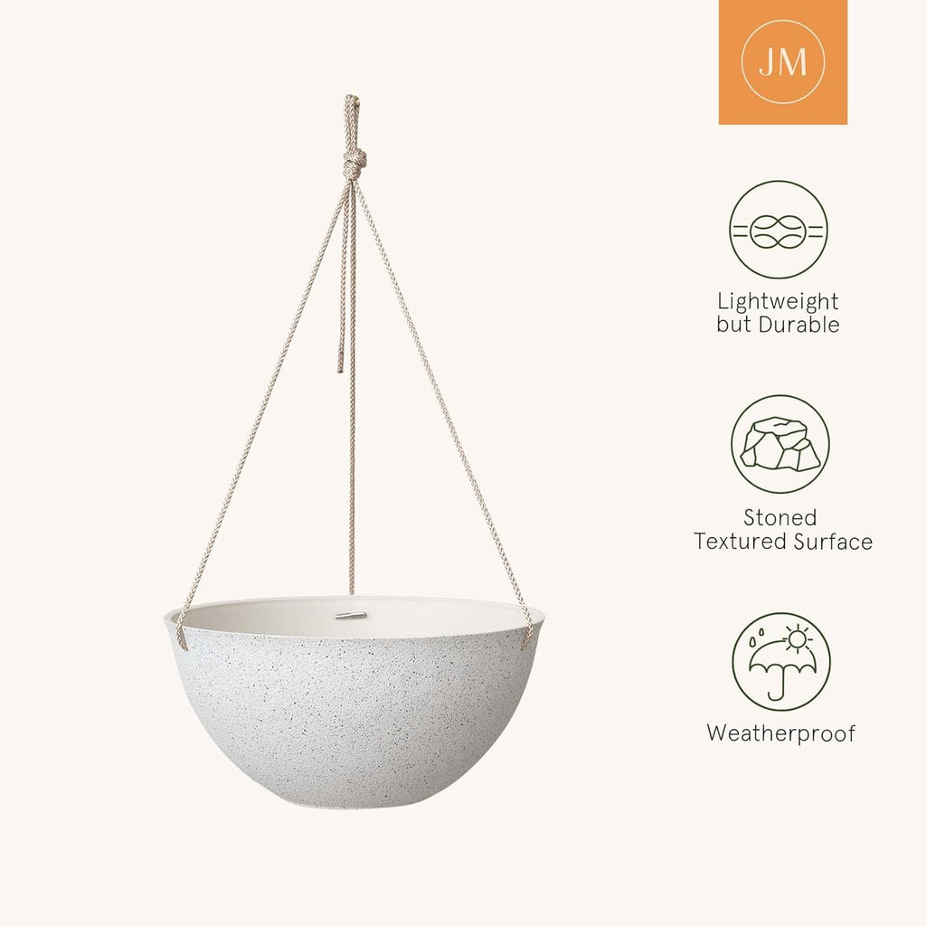 Large Hanging Planters for Outdoor Plants, Set of 2,13 Inch