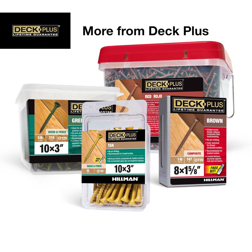 Deck Screws, #10 X 2-1/2In, 365 Pieces,5 Lb Box, Tan