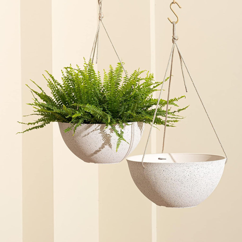 Large Hanging Planters for Outdoor Plants, Set of 2,13 Inch