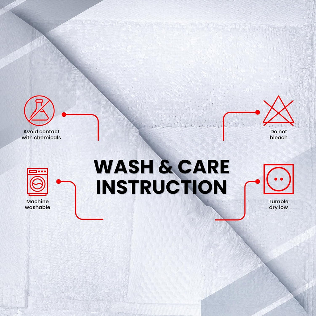 100% Cotton Luxury Wash Cloths for Showering - 12 Pack