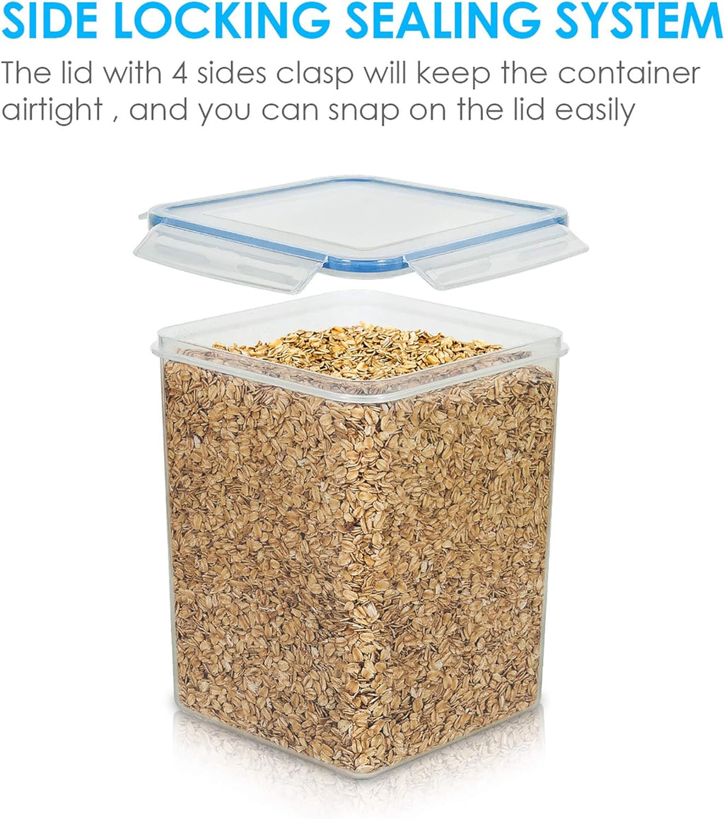 5.2L Flour Sugar Storage Containers, 4 PCS, Blue