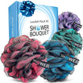 Loofah-Charcoal Bath-Sponge Xl-Color-4-Pack Extra-Large 75G