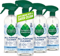 Seventh Generation All Purpose Cleaner, Free & Clear, 23 Oz, Pack of 4, Plant-Based Cleaning Spray, Cuts Grease & Grime, No Fragrance or Vocs, Safe for Kids & Pets, Works on Glass, Sealed Wood & More