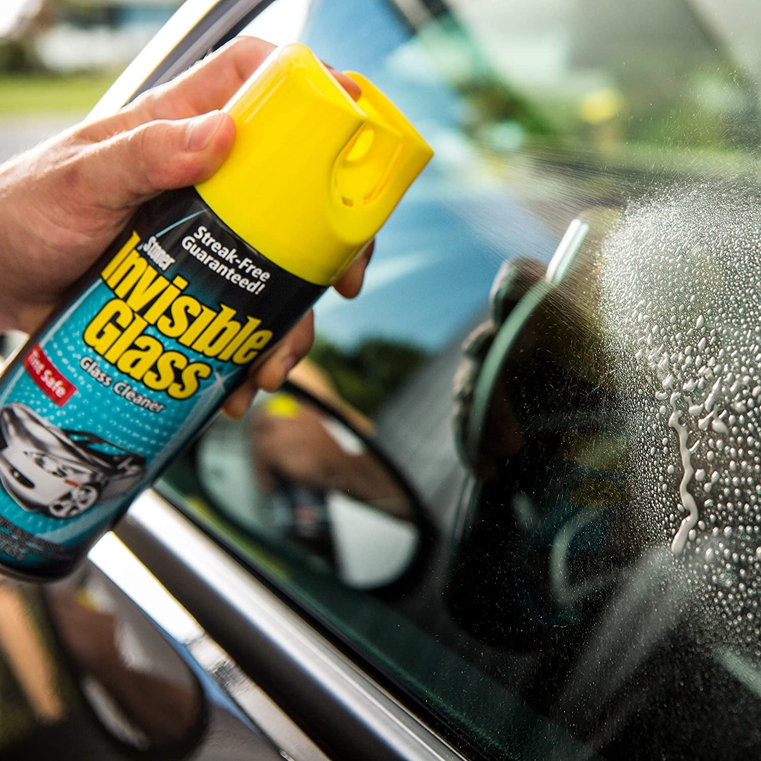 91163-3PK Premium Aerosol Glass Cleaner Spray for Car Windshields and Windows, Automotive and Home Window Cleaner, Streak-Free, Ammonia-Free, Tint-Safe – 15 Oz (Pack of 3)